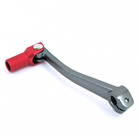 Pedale cambio alluminio forgiato - Titanio / Rosso