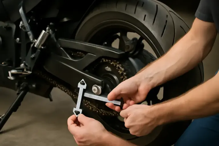 Come regolare correttamente la catena della moto: il parametro nascosto che molti ignorano