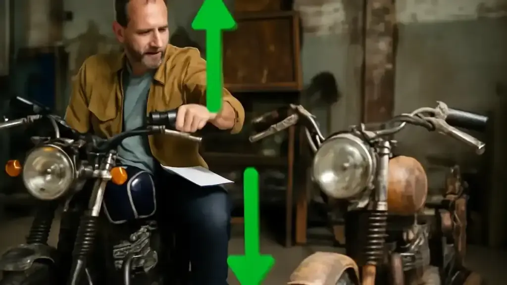 Parcheggiare la moto in pendenza: come valutare appoggio del cavalletto e rischio di movimento
